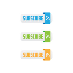 Subscribe Buttons With Ribbons