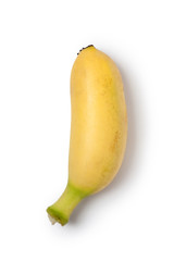 single banana isolated on white background