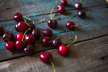 Fototapeta na wymiar Сherry. Fresh sweet big cherry. Red organic cherry
