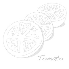 Tomato sliced illustration