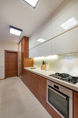 Kitchen interior in modern apartment