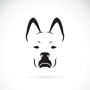 Vector of a dog face on white background. Pet Animal.