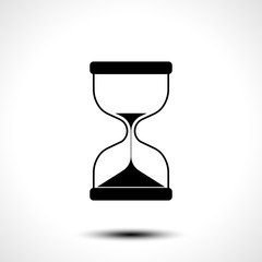 Sand hourglass icon isolated on white background. Vector illustration