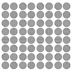 Geometric circle seamless pattern background black and white