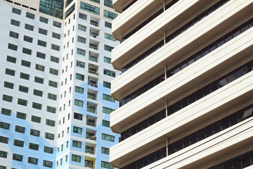 大都市、ビルの窓