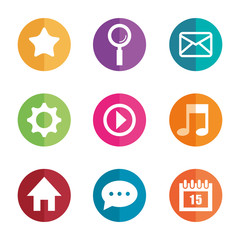 collection app shopping online web buttons vector illustration