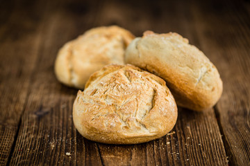 Portion of German Buns, selective focus