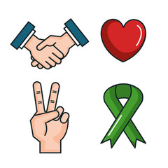 symbols peace for international peace day icons vector illustration