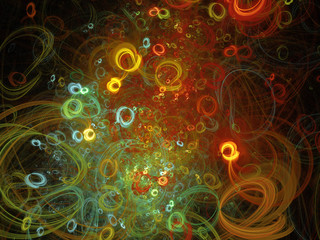 Abstract fractal background 3D rendering