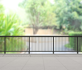 Balcony And Terrace Of Blur Nature Background