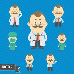 doctor character illustration - vector pack