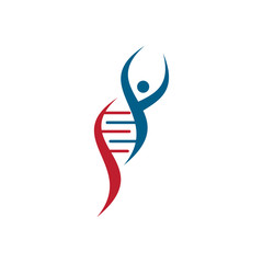 DNA medical logo template