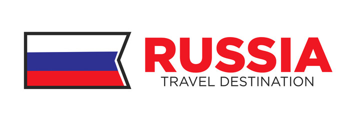 Russia travel destination emblem
