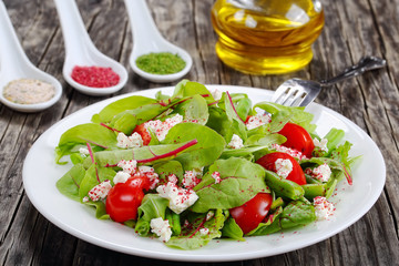 salad of green beans, cottage and herbs
