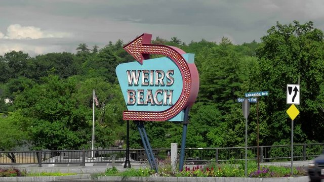 Weirs Beach Sign, Laconia, NH, USA