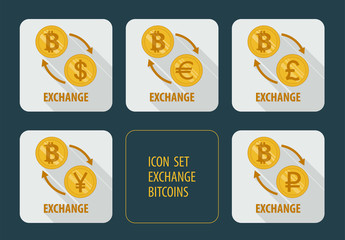 Exchange bitcoins for different currencies