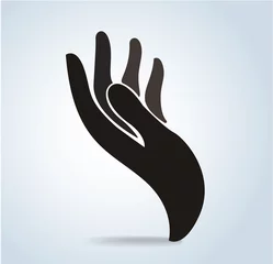 Fotobehang hand design icon, hand logo vector illustration  © santima.studio (02)