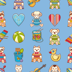 Child toy seamless pattern. Design element