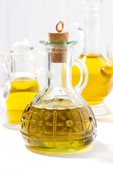 assortment of olive oil, closeup