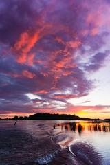 Fototapeta premium Bootsfahrt am Abend