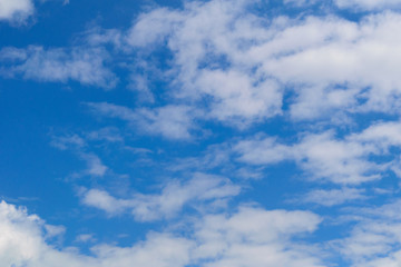 Fototapeta premium Background of blue sky and white clouds. Illustration of calm and peace of mind.