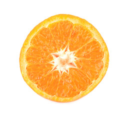 Orange slice isolated on white