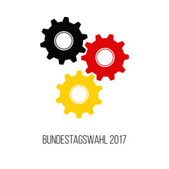 bundestagswahl 2017, drei farben getriebe konzept