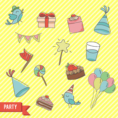 Party doodle logo / icon bundle