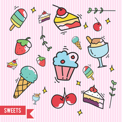 sweets doodle logo / icon bundle