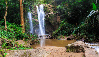 Mork fa Waterfall of Doi Suthep Pui national park, Chiang Mai, Thailand.