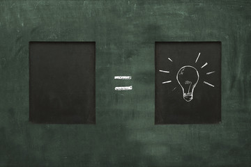 Blank green chalkboard, blackboard texture with copy space