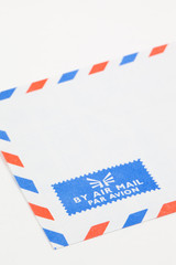 Retro airmail paper envelope