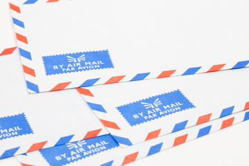 Retro airmail envelopes