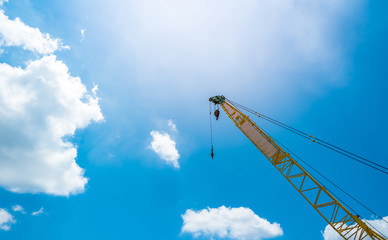 Mobile construction crane.