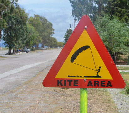 kitesurfing area sign