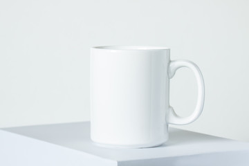 Big white porcelain mug mock up