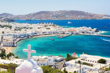 View on Mykonos island, Cyclades, Greece - obrazy, fototapety, plakaty