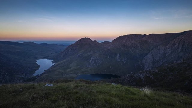 View From the Top of Y Garn at Sunset Timelapse