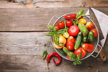 Fresh organic vegetables