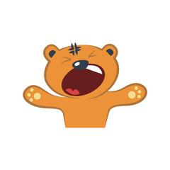 Cute bear yelling