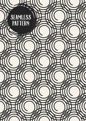 Abstract concept vector monochrome geometric pattern. Black and white minimal background. Creative illustration template. Seamless stylish texture. For wallpaper, surface, web design, textile, decor.