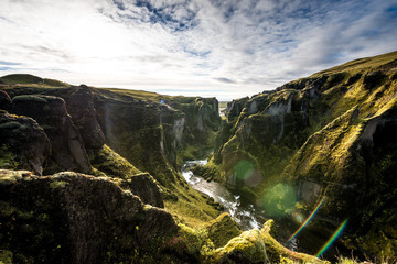 Obraz premium Fjadrargljufur Canyon in Südisland