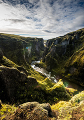 Fjadrargljufur Canyon in Südisland