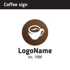 Logo template for a coffee house