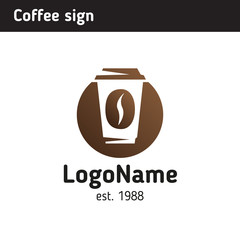 Logo template for a coffee house