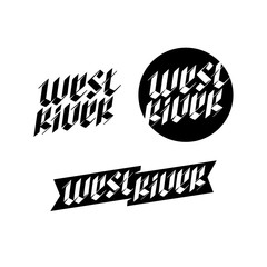 Illustration of the lettering, the western river