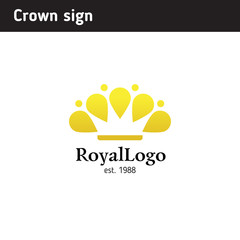 Logo template in the form of a crown