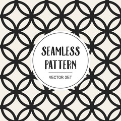 Abstract concept vector monochrome geometric pattern. Black and white minimal background. Creative illustration template. Seamless stylish texture. For wallpaper, surface, web design, textile, decor.