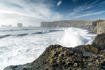 Wild Küste bei Kap Dyrhólaey