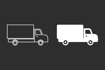 Truck - vector icon.